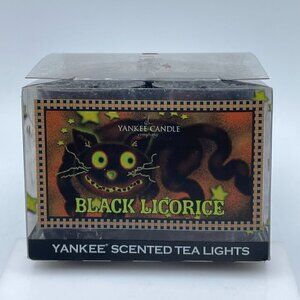 NIB RARE Yankee Candle Halloween Black Licorice Scent 12 Count Tea Light Candles